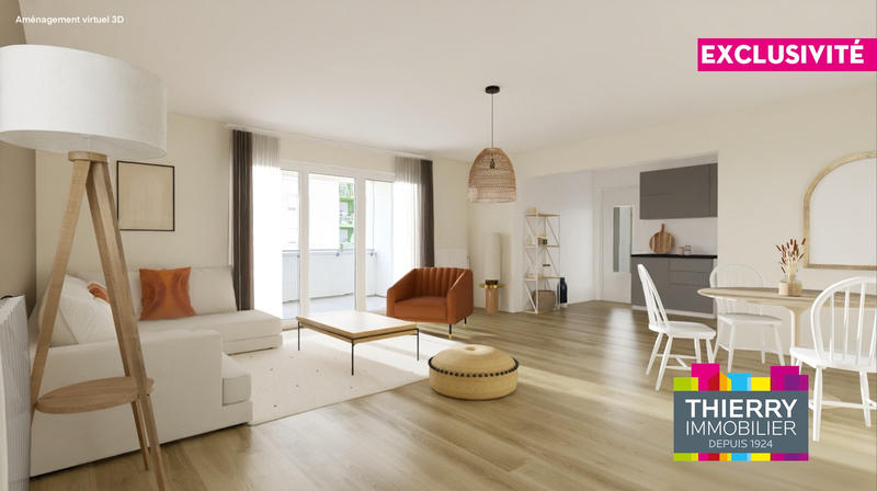 Appartement - 64 m² - 3 pièces