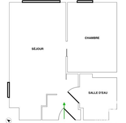 Appartement - 38 m² - 2 pièces