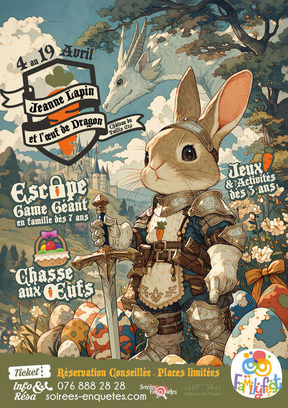 Pâques - Jeanne Lapin au Château du Taillis (Duclair 76)