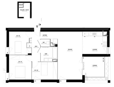 Appartement - 80 m² - 4 pièces