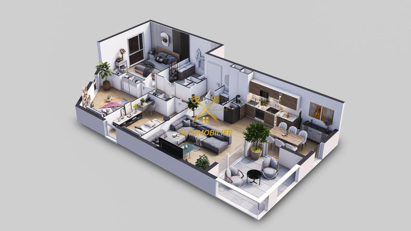 Appartement - 85 m² - 4 pièces