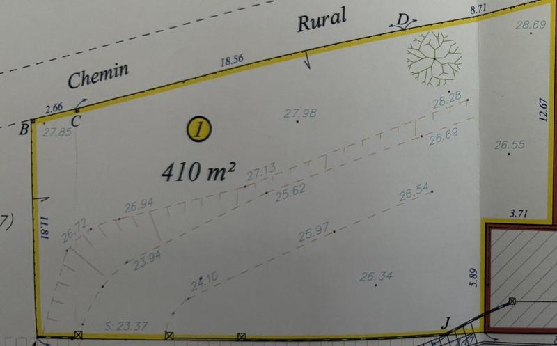 Terrain constructible - 410 m²