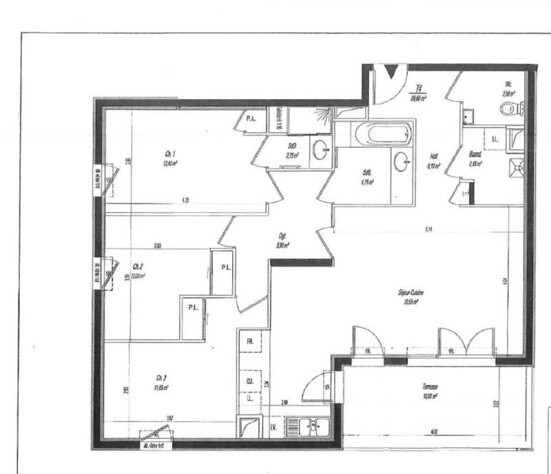 Appartement - 90 m² - 4 pièces