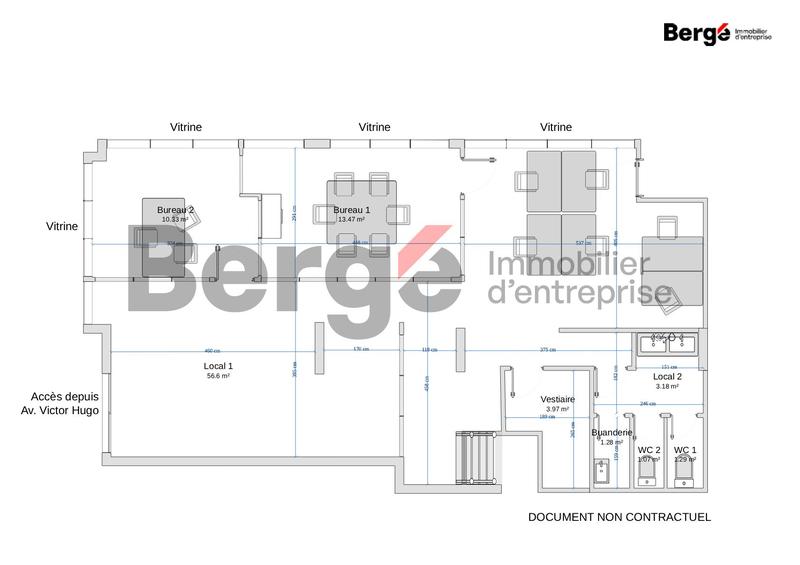 Local commercial - 90 m² - 5 pièces