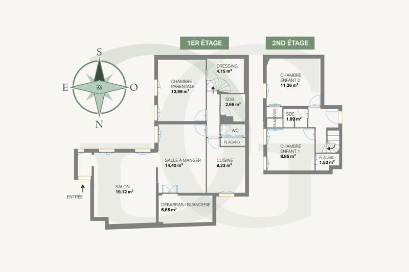 Duplex - 103 m² - 5 pièces