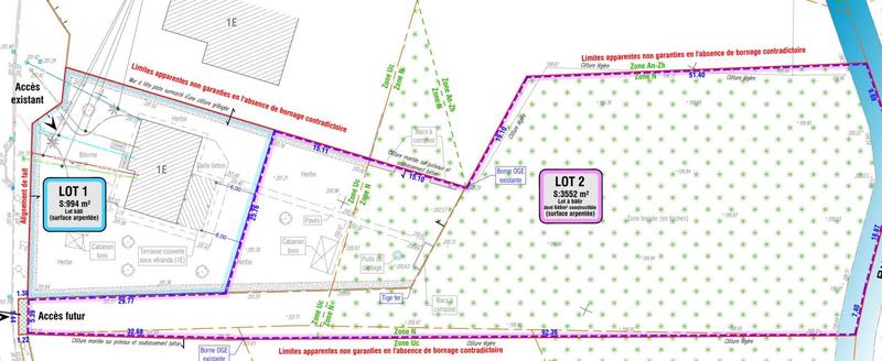 Terrain constructible - 3 552 m²