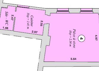 Appartement - 35 m² - 1 pièce