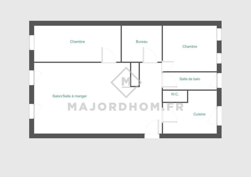 Appartement - 60 m² - 3 pièces