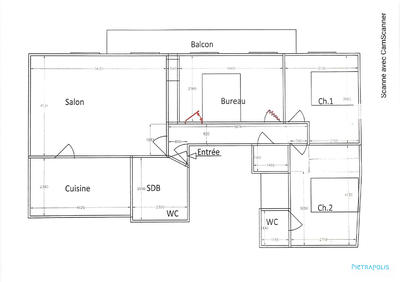 Appartement - 80 m² - 4 pièces