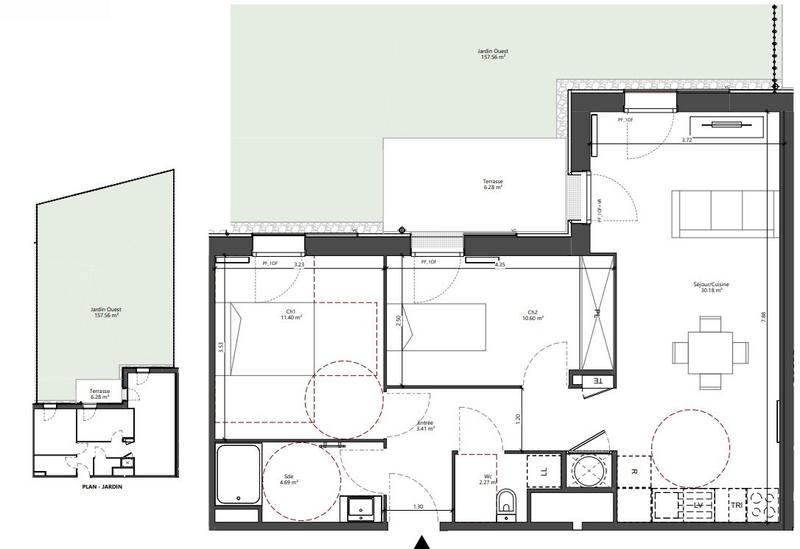 Appartement - 63 m² - 3 pièces