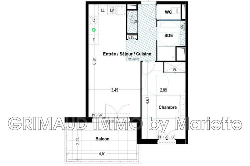 Appartement - 45 m²