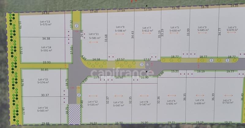 Terrain constructible - 591 m²