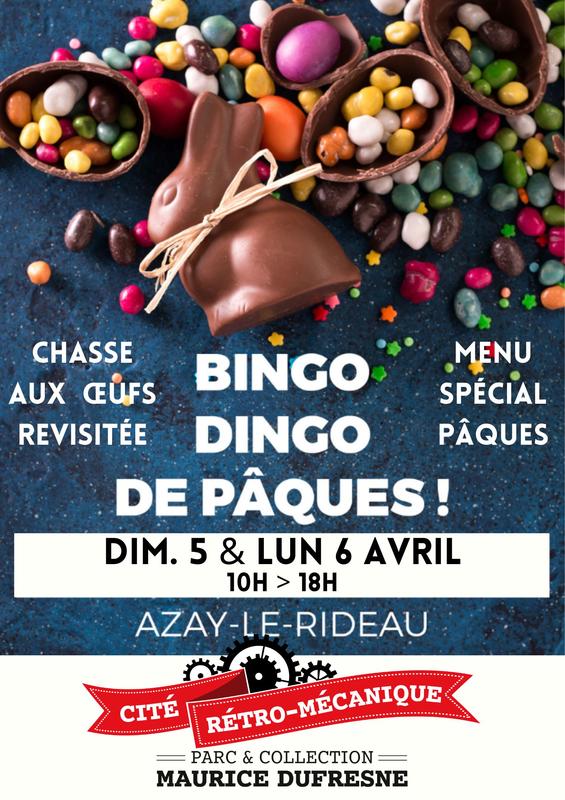 Bingo-Dingo de Pâques : Chasse aux œufs revisitée à la Cité Rétro-mécanique + Menu spécial Pâques