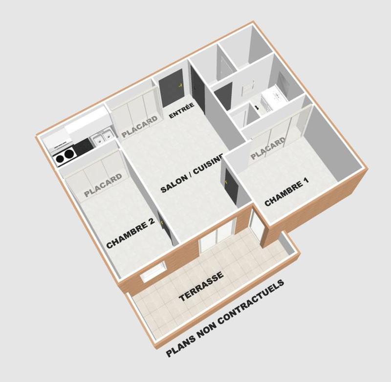 Appartement - 50 m² - 3 pièces