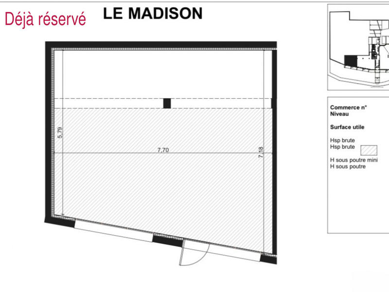 Bureau - 49 m² - 1 pièce