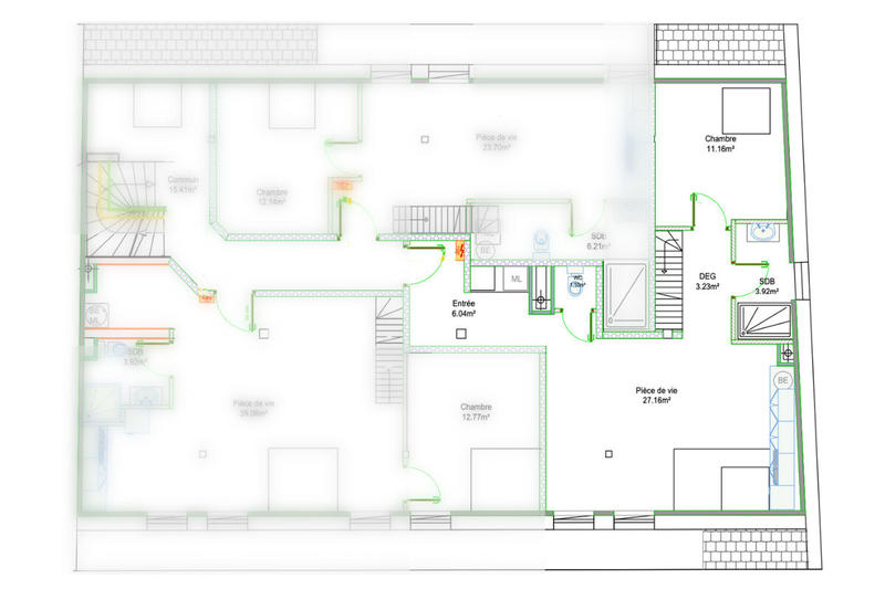 Appartement - 57 m² - 2 pièces