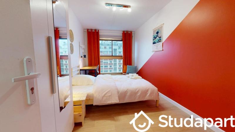 Chambre - 9 m² - 1 pièce