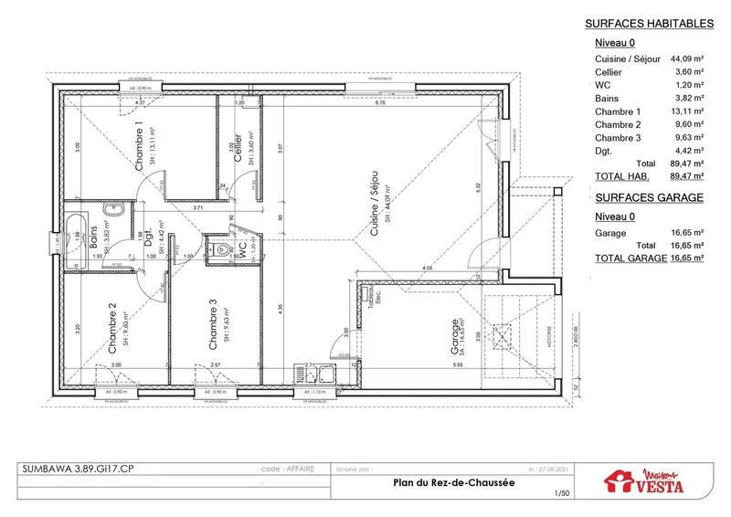 Maison - 87 m² - 5 pièces