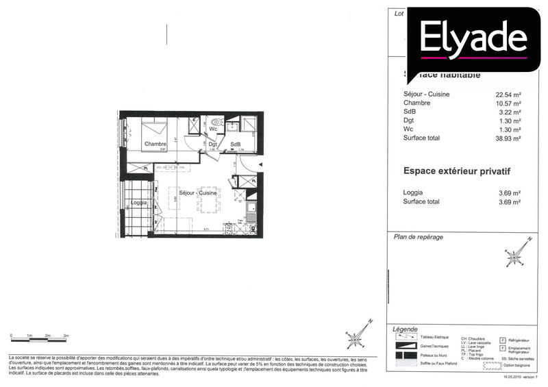 Appartement - 39 m² - 2 pièces
