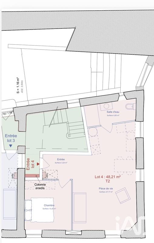 Appartement - 48 m² - 2 pièces