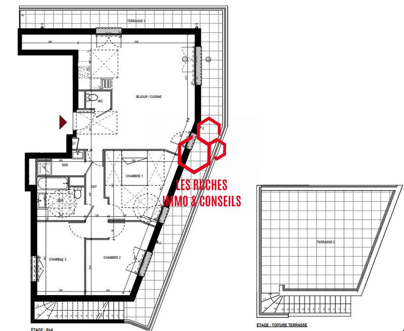 Appartement - 90 m² - 4 pièces