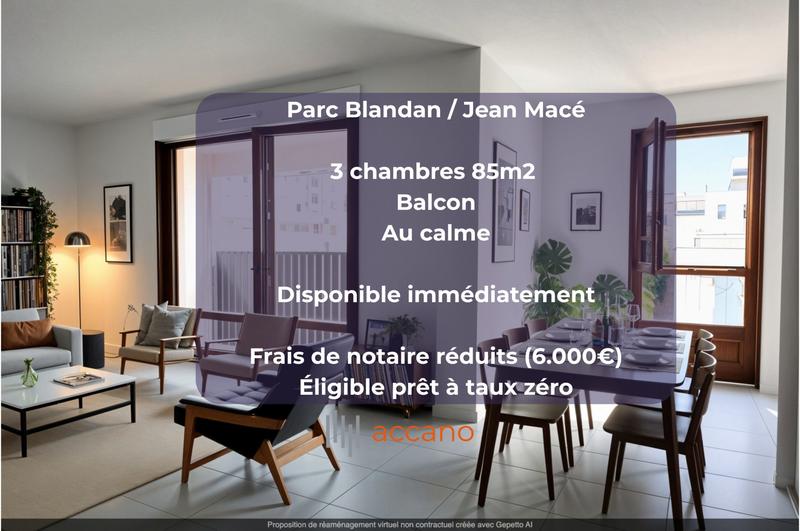 Appartement - 85 m² - 4 pièces