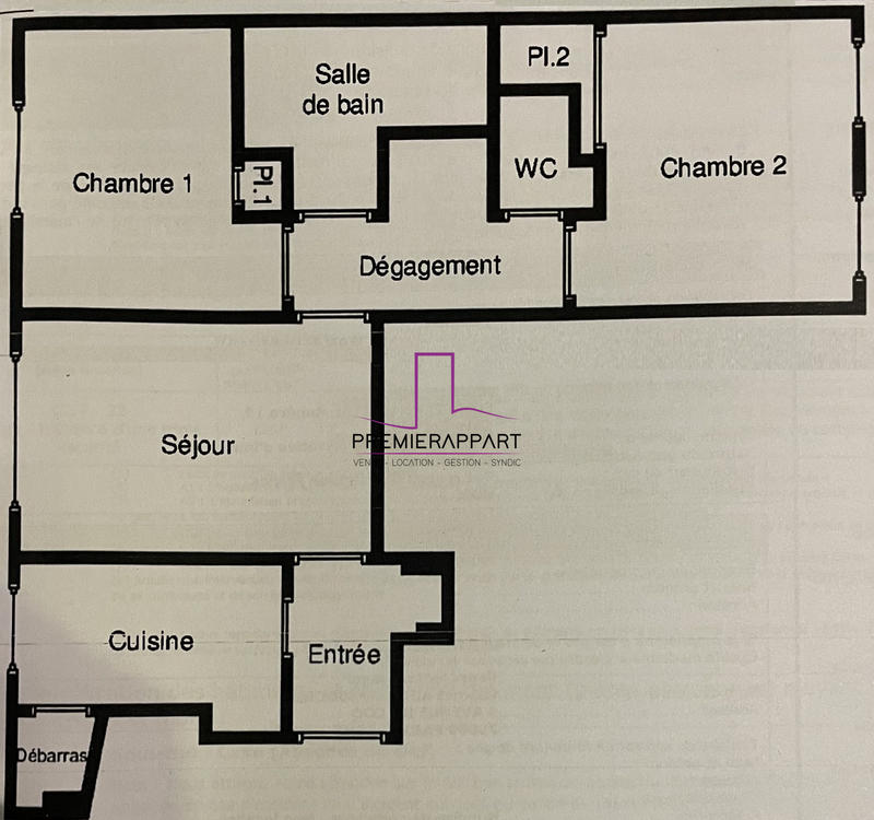 Appartement - 62 m² - 3 pièces