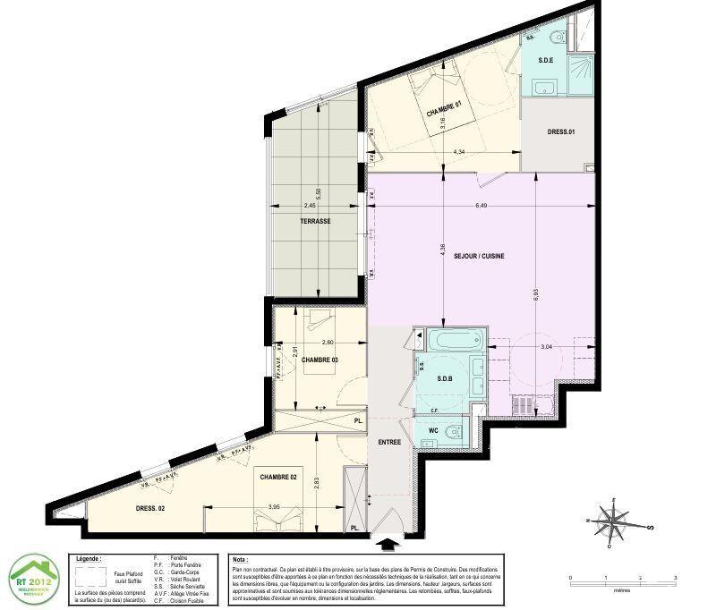 Appartement - 86 m² - 4 pièces