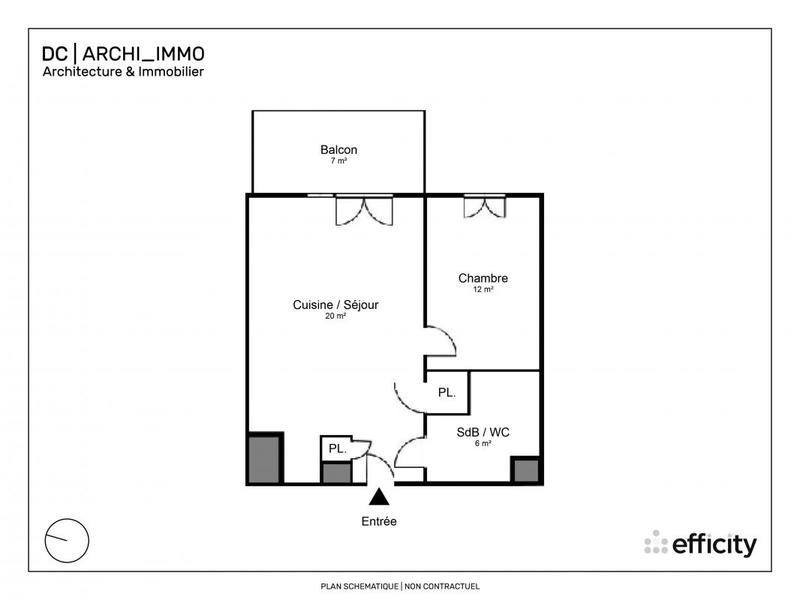 Appartement - 40 m² - 2 pièces