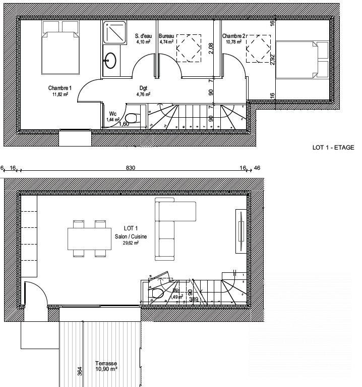 Appartement - 69 m² - 4 pièces