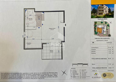 Appartement - 50 m² - 2 pièces