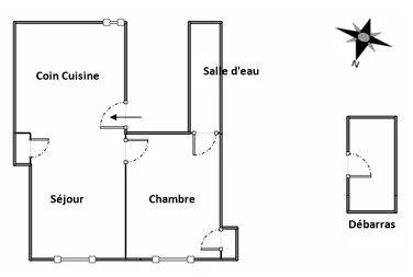 Appartement - 39 m² - 2 pièces