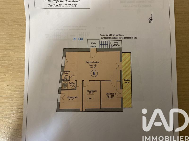 Appartement - 65 m² - 4 pièces