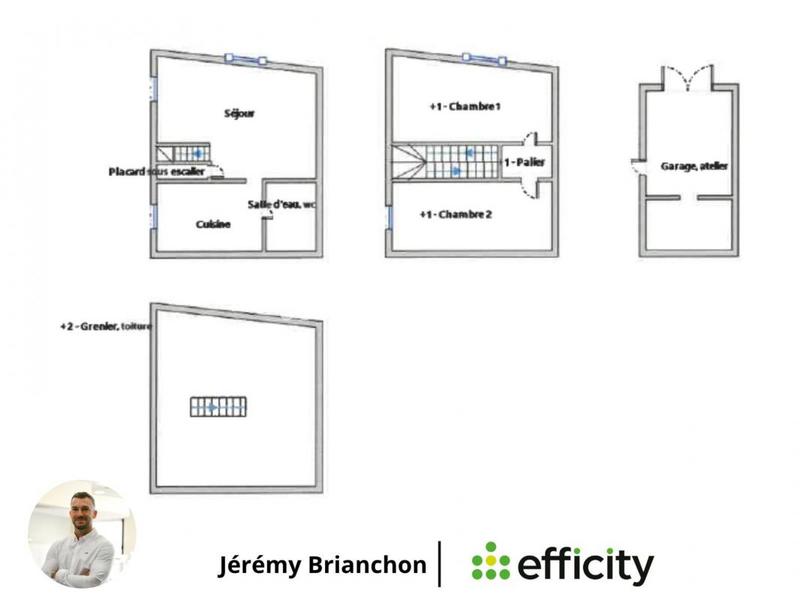 Maison - 55 m² - 3 pièces