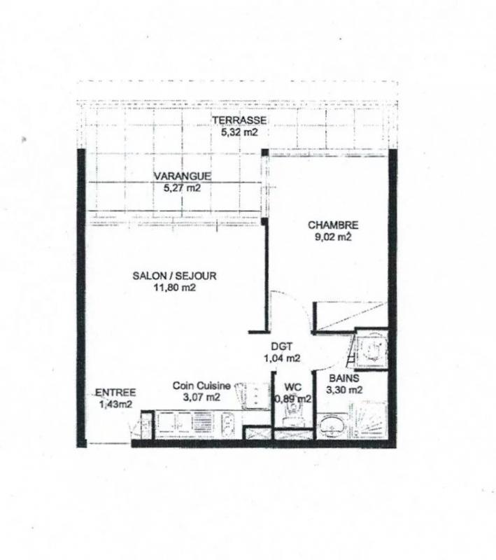 Appartement - 30 m² - 2 pièces
