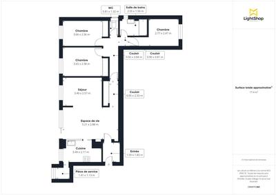 Appartement - 78 m² - 4 pièces