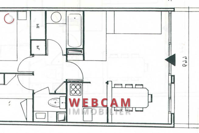 Appartement - 34 m² - 3 pièces