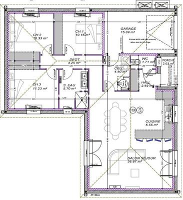 Maison - 94 m² - 5 pièces