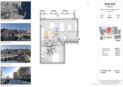 Appartement - 63 m² - 2 pièces