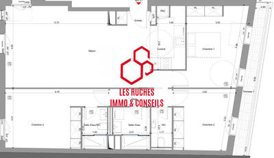 Appartement - 100 m² - 4 pièces