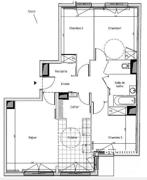 Appartement - 84 m² - 4 pièces
