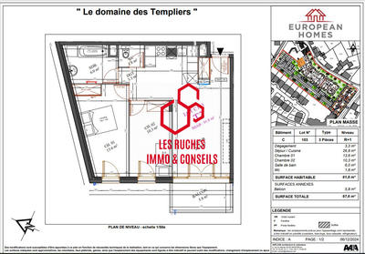 Appartement - 65 m² - 3 pièces