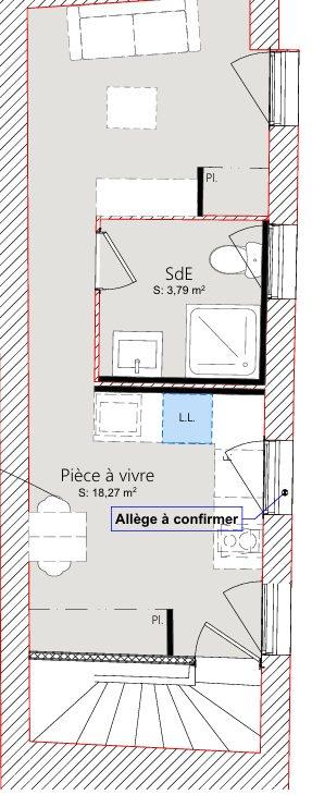 Appartement - 22 m² - 1 pièce