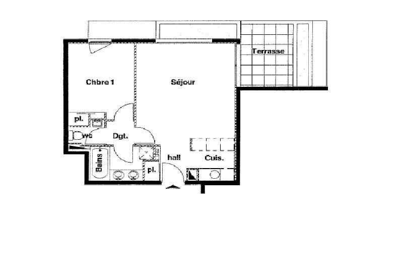 Appartement - 21 m² - 2 pièces