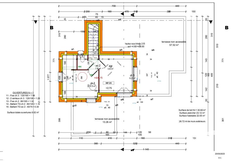 Maison de maîtres - 91 m² - 2 pièces