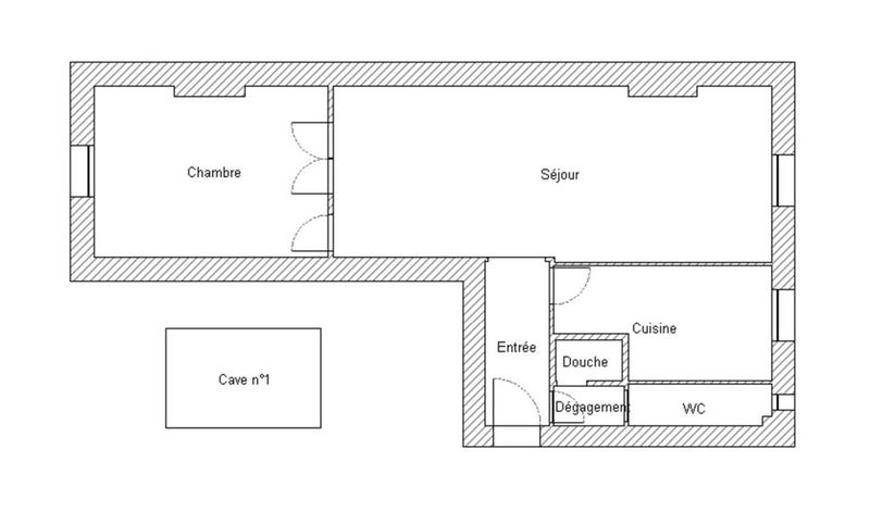 Appartement - 59 m² - 2 pièces
