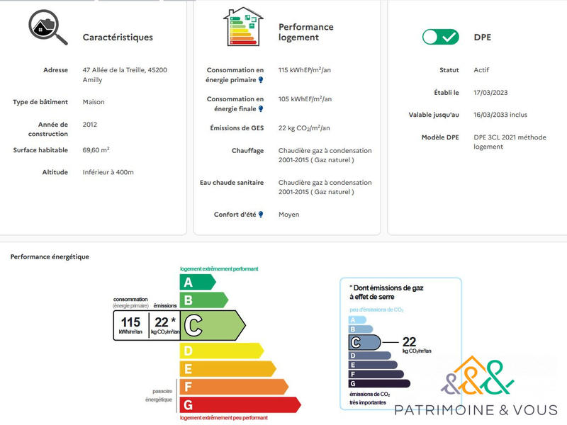 Maison - 70 m² - 4 pièces