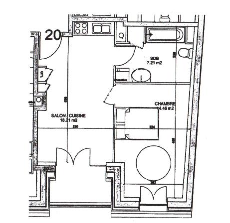 Appartement - 39 m² - 2 pièces