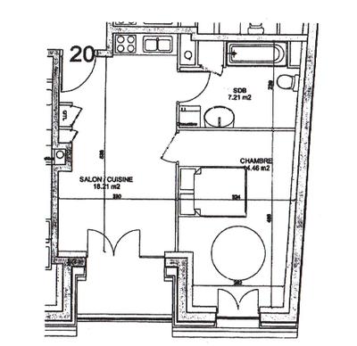 Appartement - 39 m² - 2 pièces