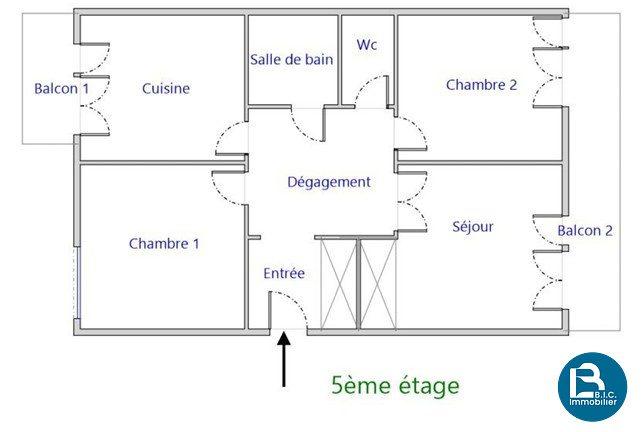 Appartement - 62 m² - 3 pièces